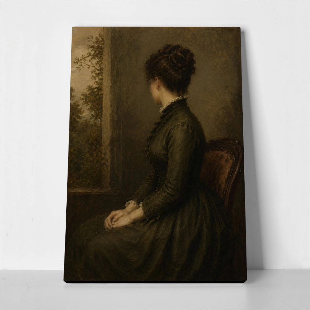 Πίνακας σε Καμβά VINTAGE DARK ACADEMIA WOMAN 21