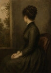 Πίνακας σε Καμβά VINTAGE DARK ACADEMIA WOMAN 21
