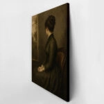Πίνακας σε Καμβά VINTAGE DARK ACADEMIA WOMAN 21