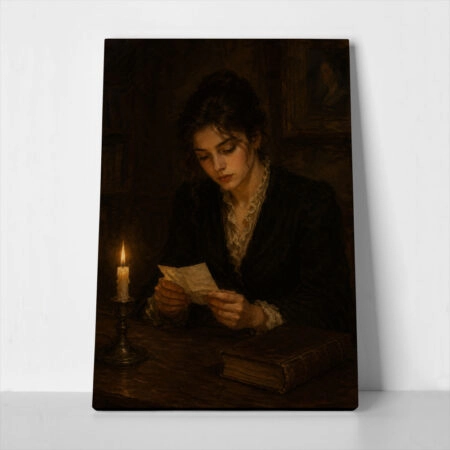 Πίνακας σε Καμβά VINTAGE DARK ACADEMIA WOMAN 22