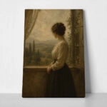 Πίνακας σε Καμβά VINTAGE DARK ACADEMIA WOMAN 23