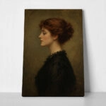 Πίνακας σε Καμβά VINTAGE DARK ACADEMIA WOMAN 24