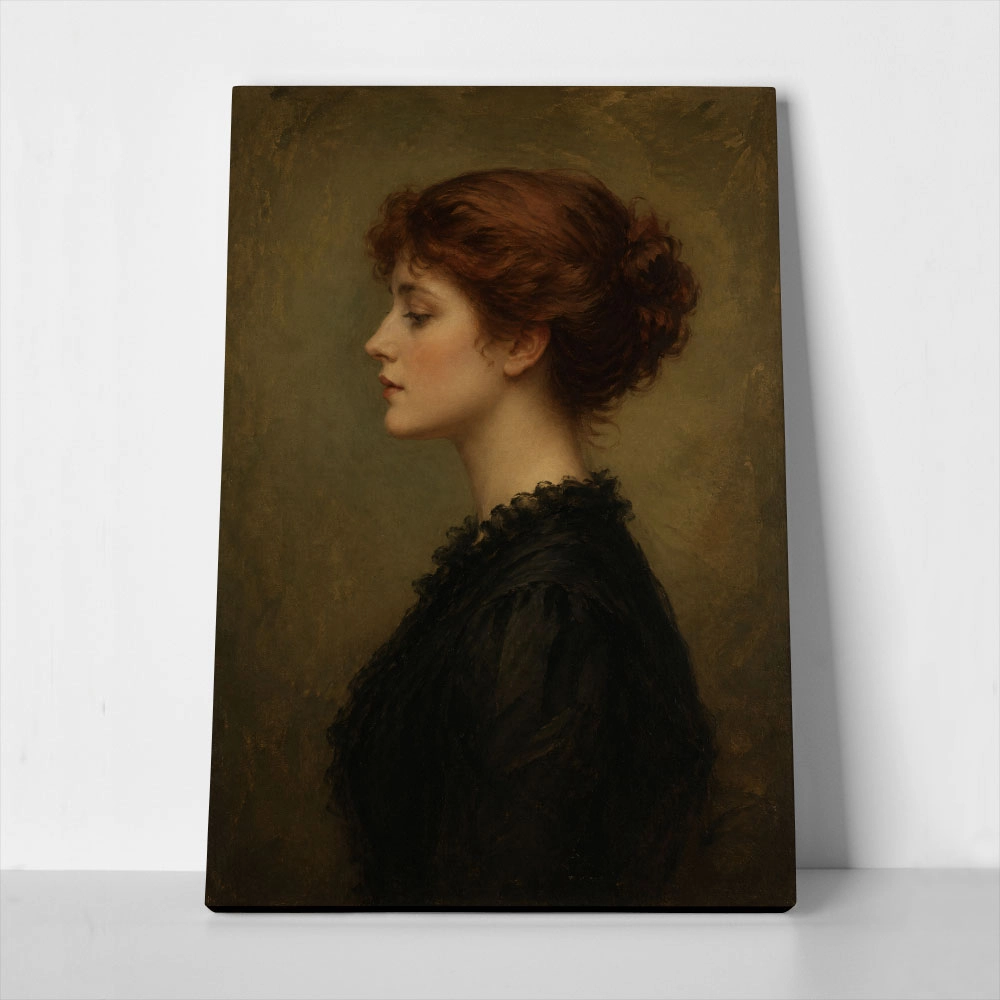 Πίνακας σε Καμβά VINTAGE DARK ACADEMIA WOMAN 24