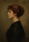 Πίνακας σε Καμβά VINTAGE DARK ACADEMIA WOMAN 24