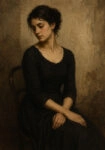 Πίνακας σε Καμβά VINTAGE DARK ACADEMIA WOMAN 25