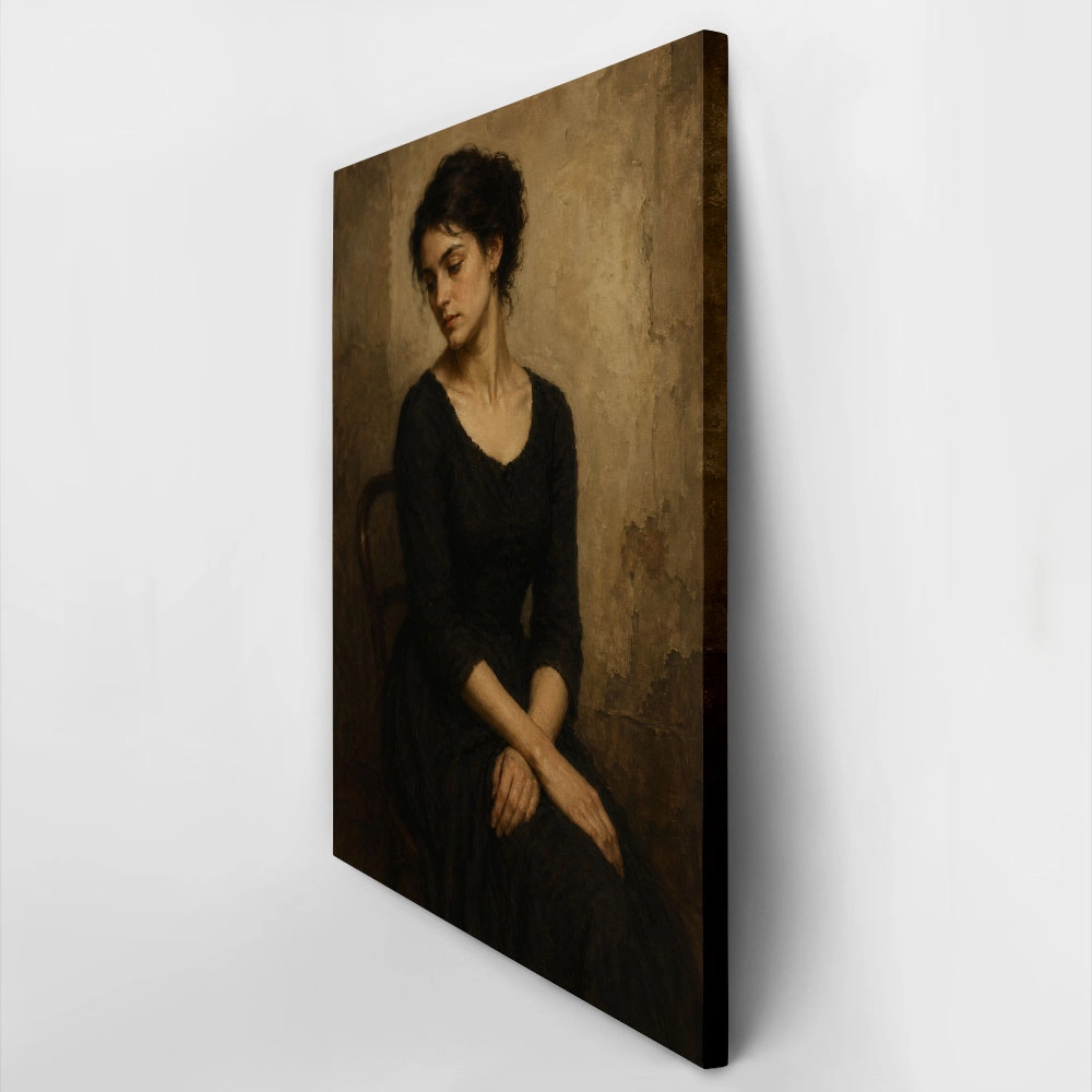 Πίνακας σε Καμβά VINTAGE DARK ACADEMIA WOMAN 25