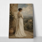 Πίνακας σε Καμβά VINTAGE DARK ACADEMIA WOMAN 2