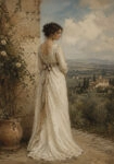 Πίνακας σε Καμβά VINTAGE DARK ACADEMIA WOMAN 2
