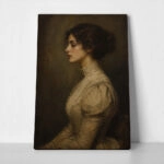 Πίνακας σε Καμβά VINTAGE DARK ACADEMIA WOMAN 3