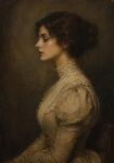 Πίνακας σε Καμβά VINTAGE DARK ACADEMIA WOMAN 3