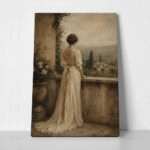 Πίνακας σε Καμβά VINTAGE DARK ACADEMIA WOMAN 4