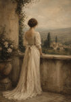 Πίνακας σε Καμβά VINTAGE DARK ACADEMIA WOMAN 4