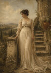 Πίνακας σε Καμβά VINTAGE DARK ACADEMIA WOMAN 5