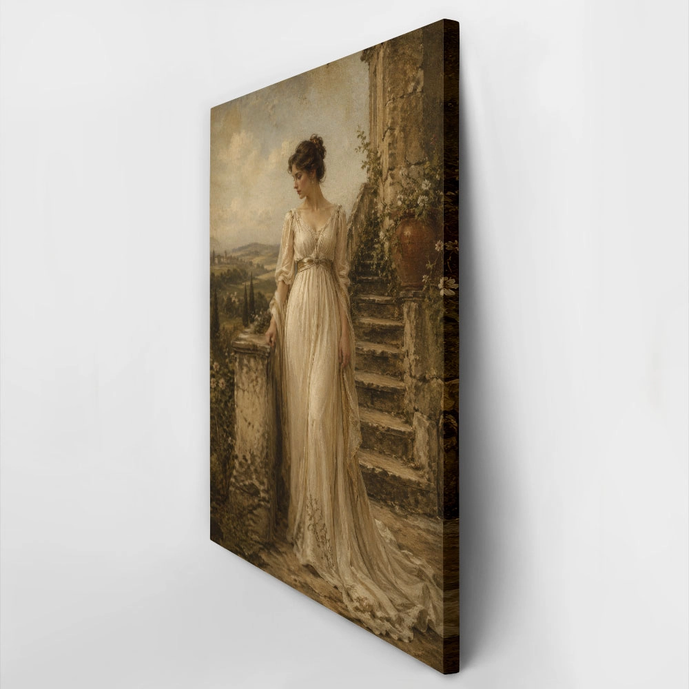 Πίνακας σε Καμβά VINTAGE DARK ACADEMIA WOMAN 5