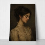 Πίνακας σε Καμβά VINTAGE DARK ACADEMIA WOMAN 6