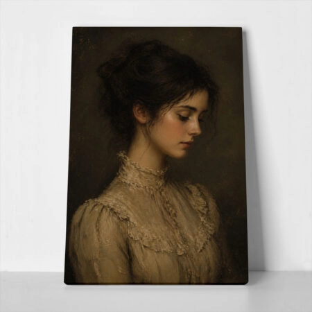 Πίνακας σε Καμβά VINTAGE DARK ACADEMIA WOMAN 6