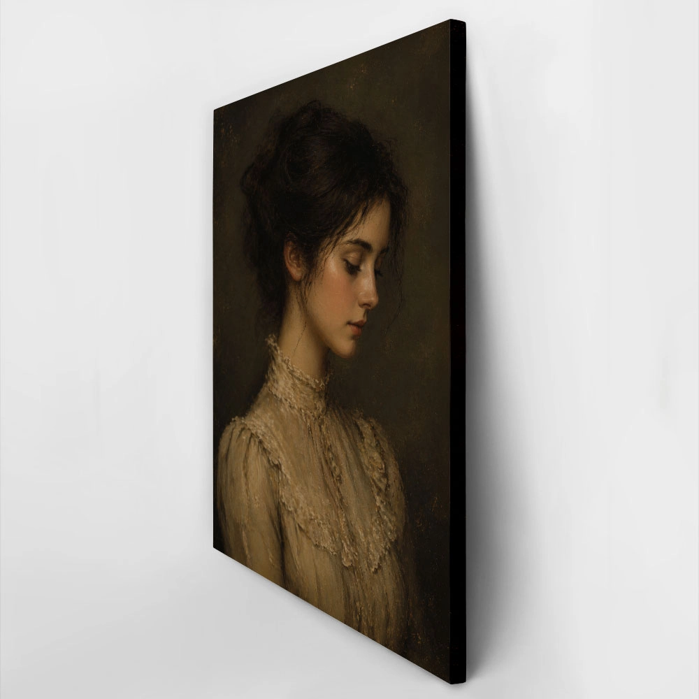 Πίνακας σε Καμβά VINTAGE DARK ACADEMIA WOMAN 6