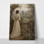 Πίνακας σε Καμβά VINTAGE DARK ACADEMIA WOMAN 7