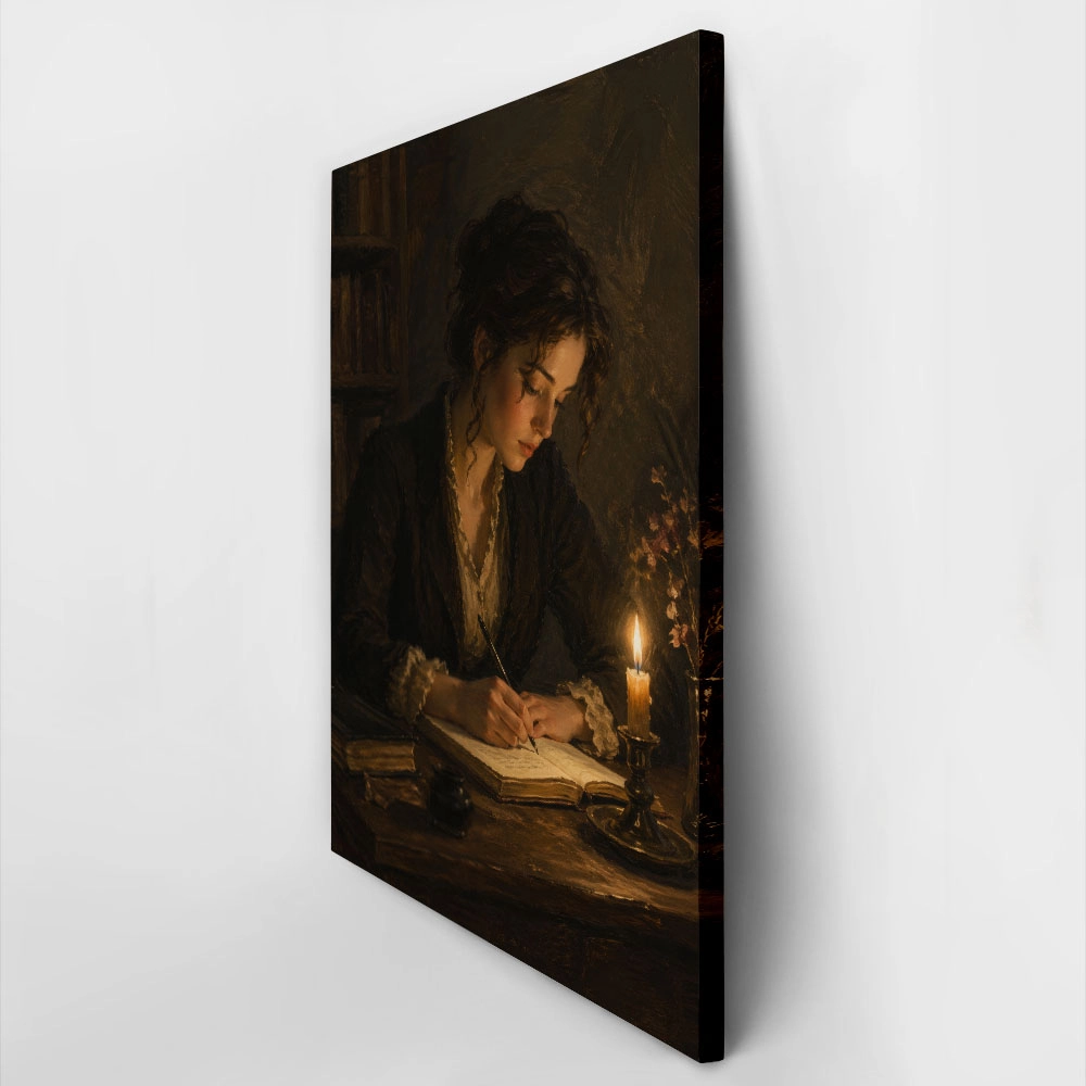 Πίνακας σε Καμβά VINTAGE DARK ACADEMIA WOMAN 8