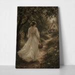 Πίνακας σε Καμβά VINTAGE DARK ACADEMIA WOMAN 9