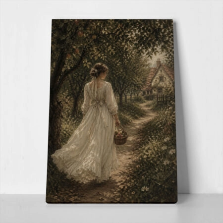 Πίνακας σε Καμβά VINTAGE DARK ACADEMIA WOMAN 9