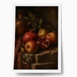 Poster VINTAGE DARK ACADEMIA APPLES AND POMEGRANATES