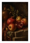 Poster VINTAGE DARK ACADEMIA APPLES AND POMEGRANATES