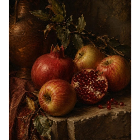 Poster VINTAGE DARK ACADEMIA APPLES AND POMEGRANATES -  Sticky 2