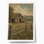 Poster VINTAGE DARK ACADEMIA BARN
