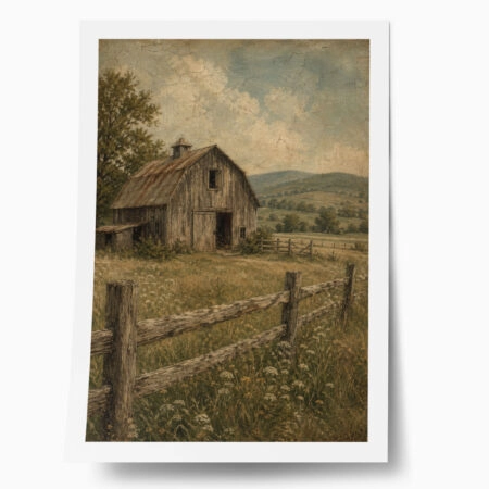 Poster VINTAGE DARK ACADEMIA BARN - 