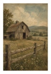 Poster VINTAGE DARK ACADEMIA BARN