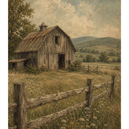 Poster VINTAGE DARK ACADEMIA BARN -  Sticky 2