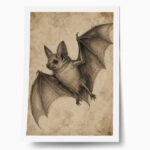 Poster VINTAGE DARK ACADEMIA BAT
