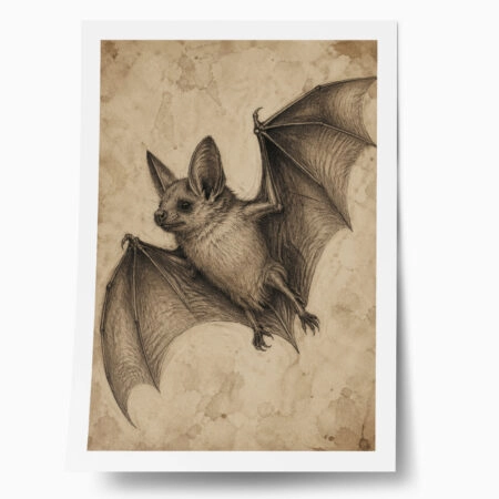 Poster VINTAGE DARK ACADEMIA BAT - 