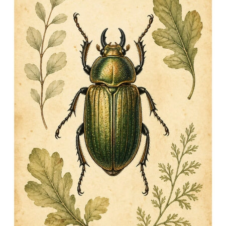 Poster VINTAGE DARK ACADEMIA BEETLE -  Sticky 2