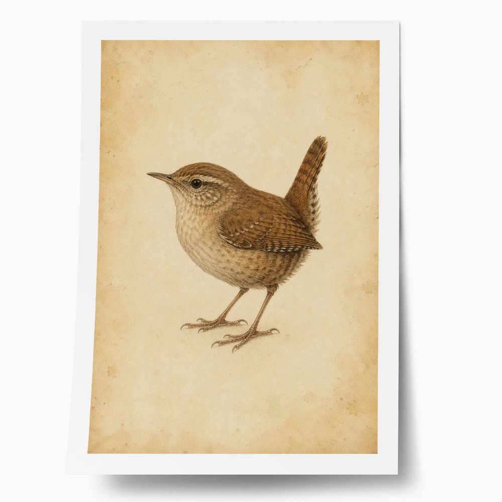 Poster VINTAGE DARK ACADEMIA BIRD 10