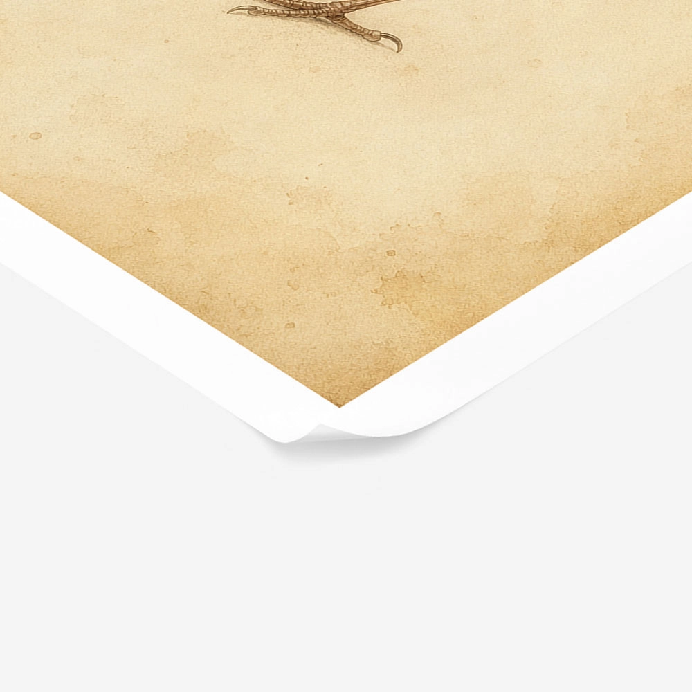 Poster VINTAGE DARK ACADEMIA BIRD 10
