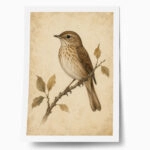 Poster VINTAGE DARK ACADEMIA BIRD 11