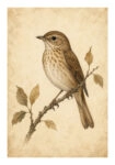 Poster VINTAGE DARK ACADEMIA BIRD 11