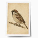 Poster VINTAGE DARK ACADEMIA BIRD 12