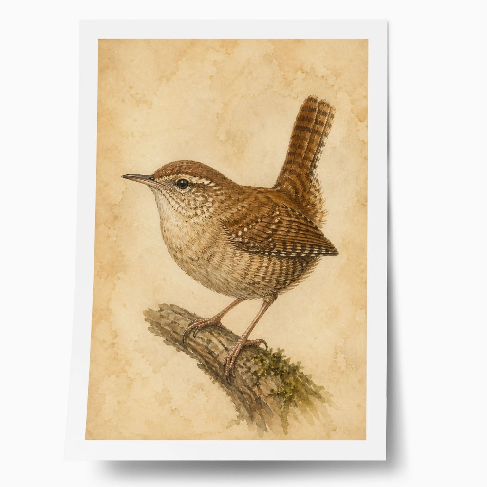 Poster VINTAGE DARK ACADEMIA BIRD 13