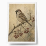 Poster VINTAGE DARK ACADEMIA BIRD 2