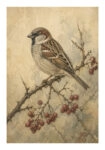 Poster VINTAGE DARK ACADEMIA BIRD 2