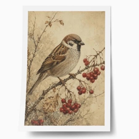 Poster VINTAGE DARK ACADEMIA BIRD 4 - 
