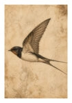 Poster VINTAGE DARK ACADEMIA BIRD 5
