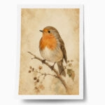 Poster VINTAGE DARK ACADEMIA BIRD 6