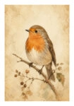 Poster VINTAGE DARK ACADEMIA BIRD 6