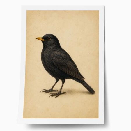 Poster VINTAGE DARK ACADEMIA BIRD 8 - 