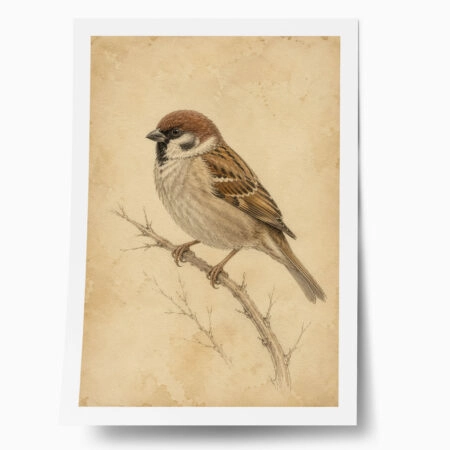 Poster VINTAGE DARK ACADEMIA BIRD 9 - 