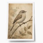Poster VINTAGE DARK ACADEMIA BIRD